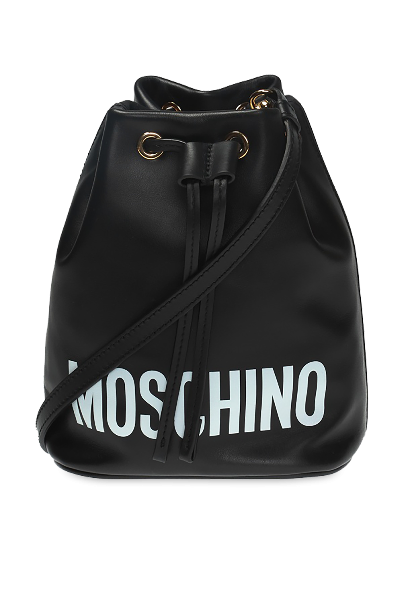 Black Drawstring shoulder bag Moschino Vitkac Italy